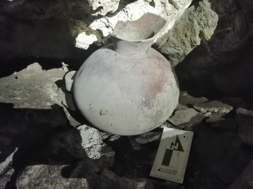 Encuentran piezas mayas en cueva de Chemuyil , Quintana Roo