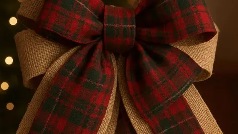 Lazos de lino para árbol de Navidad 2026