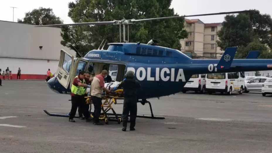 Realizan con éxito traslado en helicóptero de paciente con preinfarto