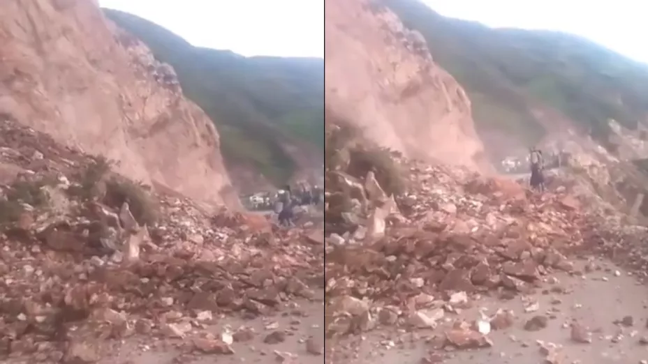 VIDEO: Muere bruja aplastada tras intentar detener un fuerte deslave