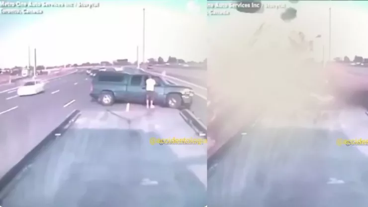 VIDEO: ¡Terrible! Captan intenso accidente vehicular y un hombre resulta herido