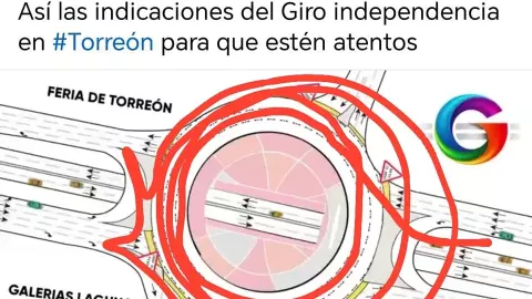 Indicaciones Giro Independencia de Torreón | Meme
