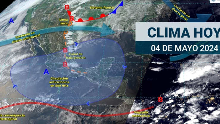 ¡Lluvia en gran parte del país! Así será el clima este sábado 4 de mayo en México