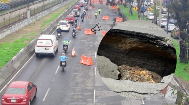 Impacto del socavón en la Calzada Ignacio Zaragoza.
