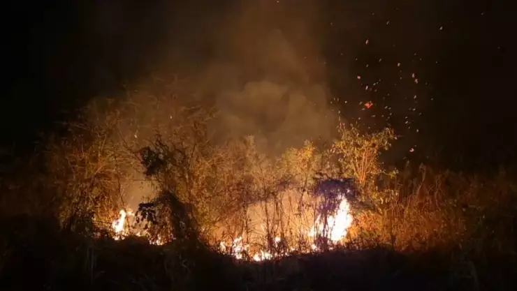 fuerte incendio carretera merida motul hoy viernes 14 de febrero