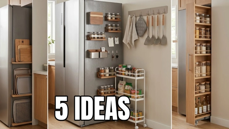 Qué hacer con el espacio entre el refrigerador y la pared: 5 ideas para ganar almacenamiento sin quitar espacio