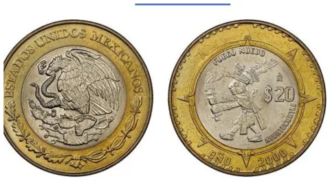 monedas mexicanas 20 pesos
