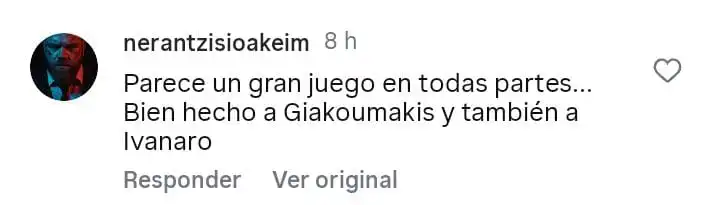 Comentarios de la actuación de Giorgos Giakoumakis