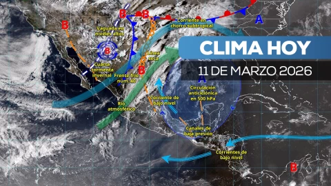 Clima en México y pronóstico del tiempo 11 de marzo de 2026