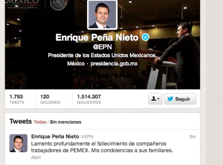 Cuenta en Twitter de Enrique Peña Nieto