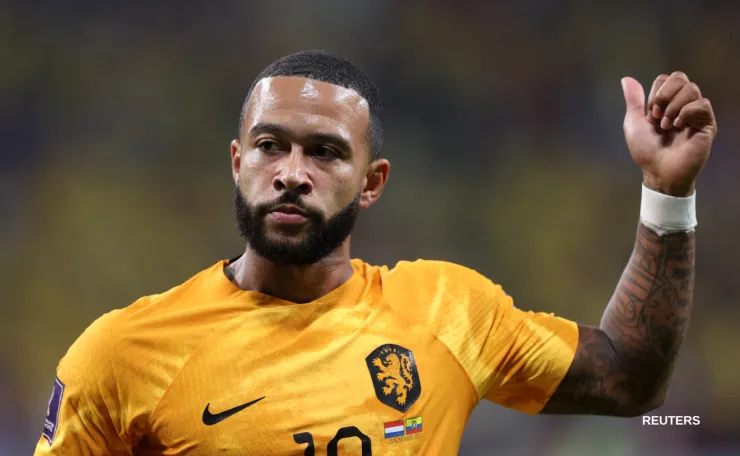 Memphis Depay con Países Bajos en Qatar 2022