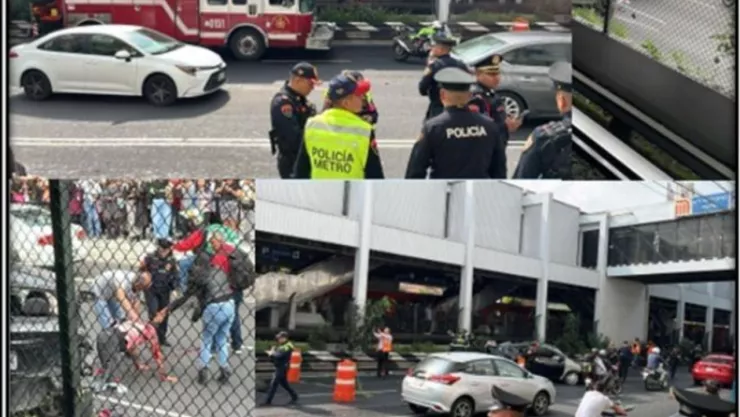 Auto sufre aparatosa volcadura cerca de estación San Antonio Abad del Metro en CDMX