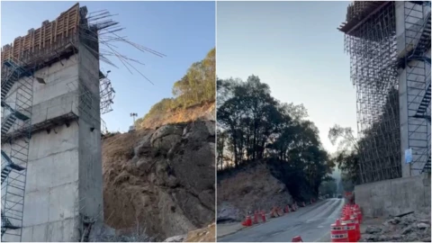 Carretera México-Tampico reabren caida 5 trabajadores muertos andamio