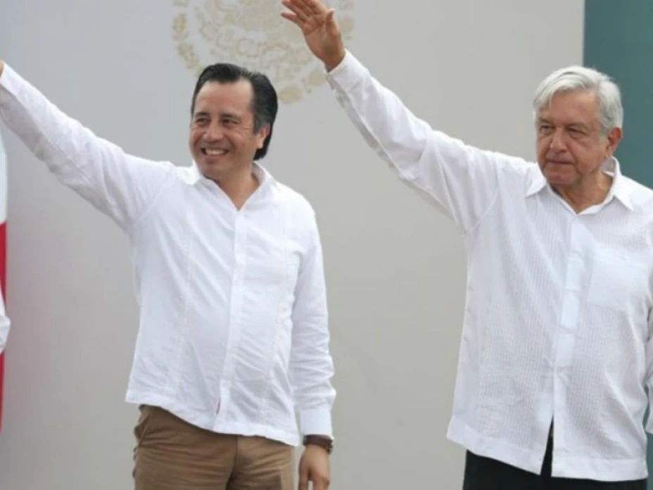 Cuitláhuac García y AMLO