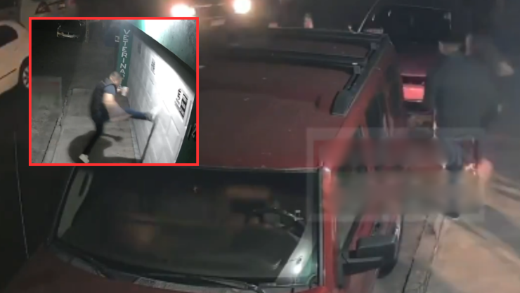 Hombre golpea cortina en Morelia