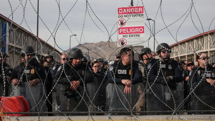 Soldados en la frontera México-EU