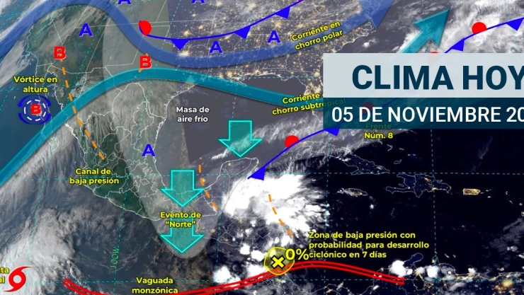 Clima en México hoy 5 de noviembre