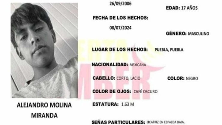 DESAPARECE MENOR ALEJANDRO MOLINA MIRANDA EL SALVADOR PUEBLA