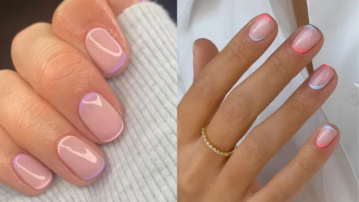 Uñas francesas bicolor