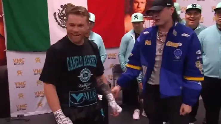 ¡Peso Pluma y Gervonta! Famosos presente en la pelea de Canelos vs Munguía.jpg