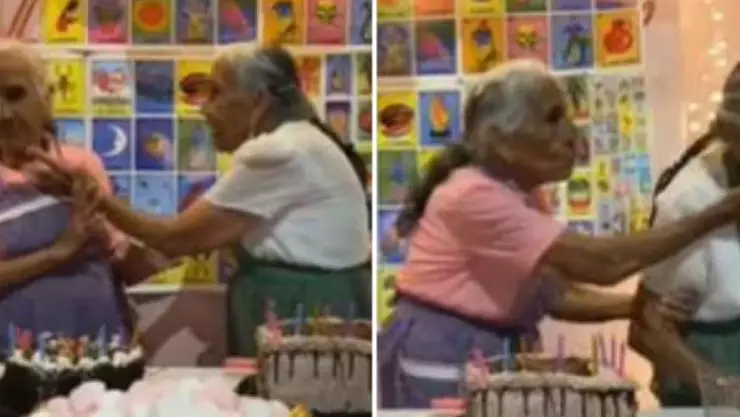 VIDEO_ Abuelas gemelas se pelean en su cumpleaños y se viralizan.jpg