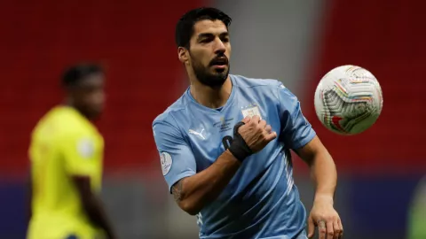 Luis Suárez, con la Selección de Uruguay