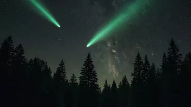 Cometas verdes en octubre