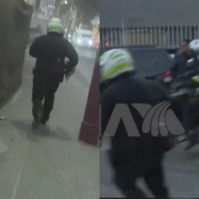 Policías de Naucalpan huyen tras extorsionar a conductores.