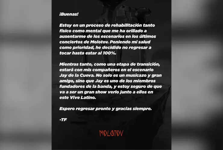 ¿Tito Fuentes de Molotov en el Vive Latino 2025?