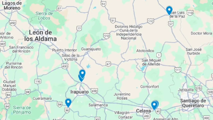 cierres viales Guanajuato hoy jueves 4 diciembre