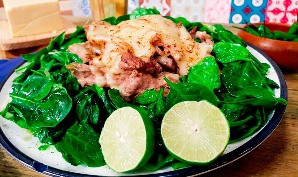 Arrachera gratinada