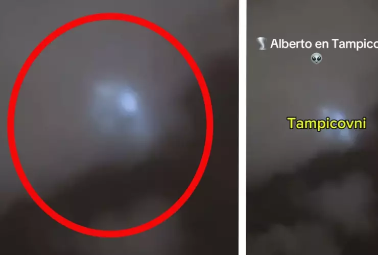 Captan supuesto ovni durante tormenta tropical Alberto, en Tampico