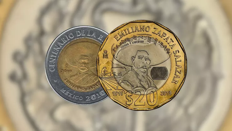 Monedas de 5 pesos Emiliano Zapata.jpg