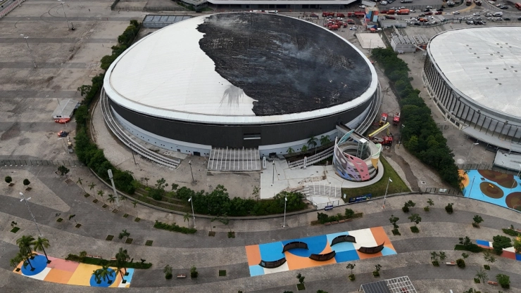 Incendio en el velódromo olímpico de Río de Janeiro