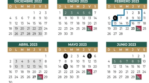 calendario sep vacaciones de diciembre 2022
