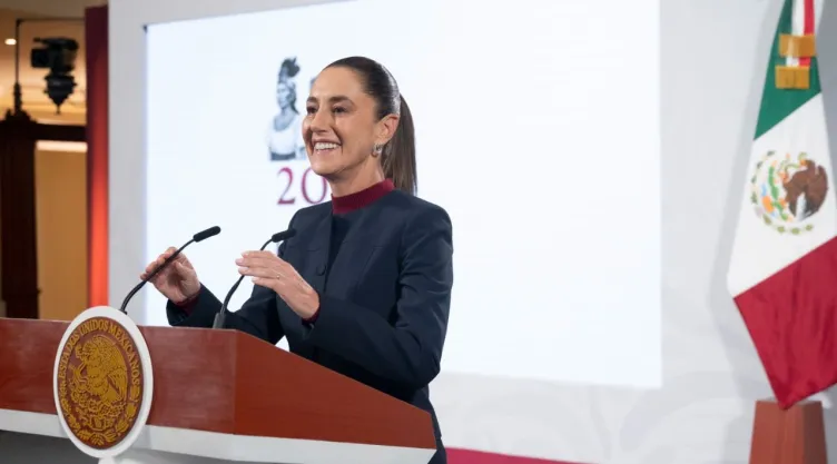 Claudia Sheinbaum en Palacio Nacional.