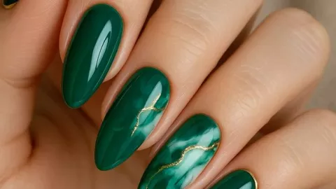 U&ntilde;as verde esmeralda