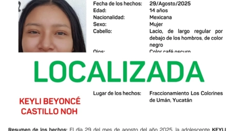 Desaparece la adolescente KEYLI BEYONCÉ en Los Colorines de Umán
