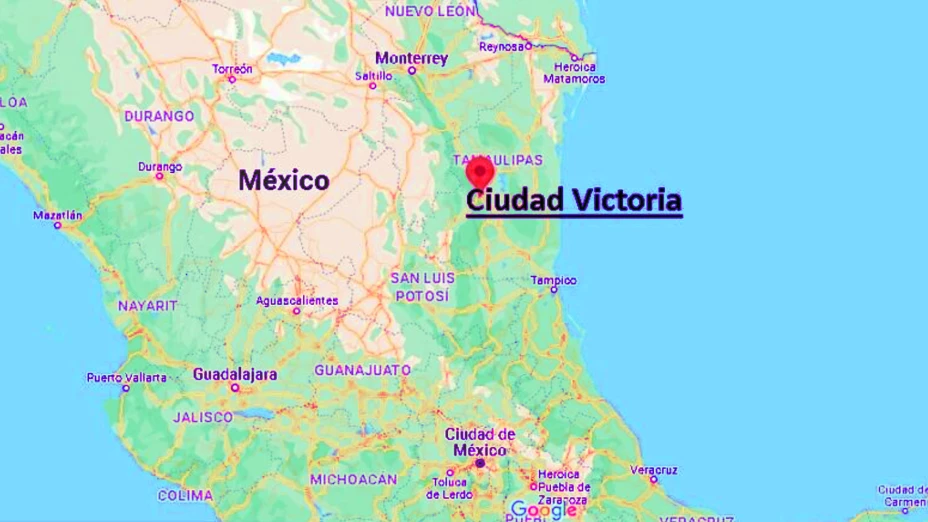 Ciudad Victoria, Tamaulipas, mapa.