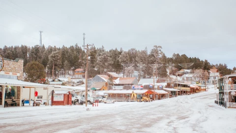 Postal de una nevada en un condado de Nuevo México.