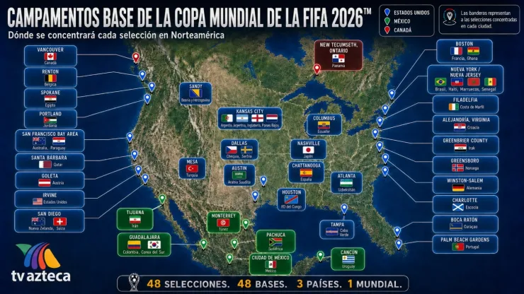 Campamentos base de la Copa Mundial de la FIFA 2026™