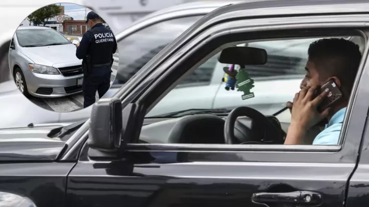multa celular al volante Querétaro