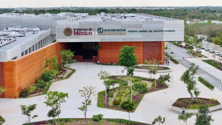 Foto del Hospital Agustín O’Horán del IMSS-Bienestar en Yucatán.