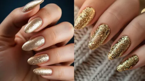 9 modelos de uñas doradas: puedes usarlas en cortas o largas y se verán preciosas.