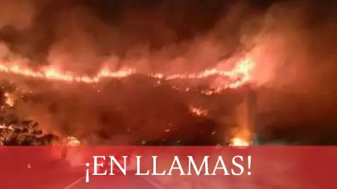 El incendio fue registrado la noche de este miércoles 12 de marzo del 2025 a orillas de la carretera de Tuxtla Gutiérrez - Villaflores.