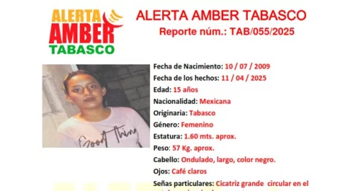 Alerta Amber Tabasco Analilia de la Cruz