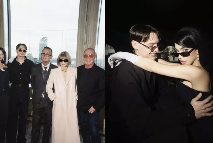 Peso Pluma y Kenia OS destacan en la Semana de la Moda: rodeados de íconos como Anna Wintour y Anna Sui