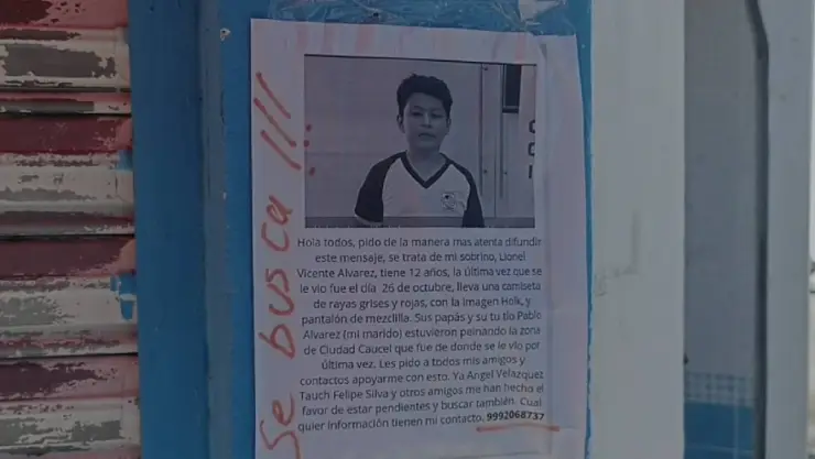 ÚLTIMO MOMENTO_ Por desaparición de Lionel, autoridades lo buscan menor en TODO Yucatán