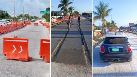 Reparación del Boulevard Colosio Conductor distraído afecta trabajos