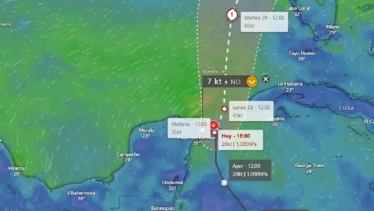 Activan Alerta Azul por la depresión tropical 10 frente a Quintana Roo